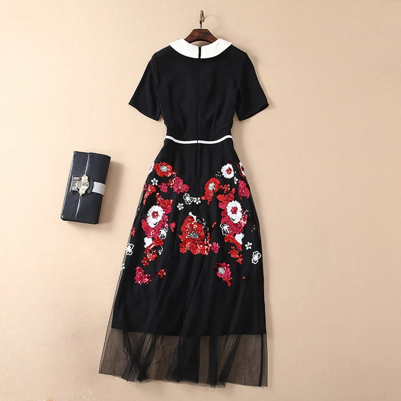 Высокое качество новая мода 2020 дизайнерское подиумное платье женское с коротким