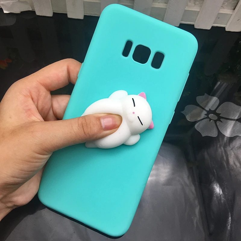 3d Мягкие кошка силиконовый мягкий чехол из ТПУ для Samsung Galaxy A5 A6 A7 A8 2018 карамельный