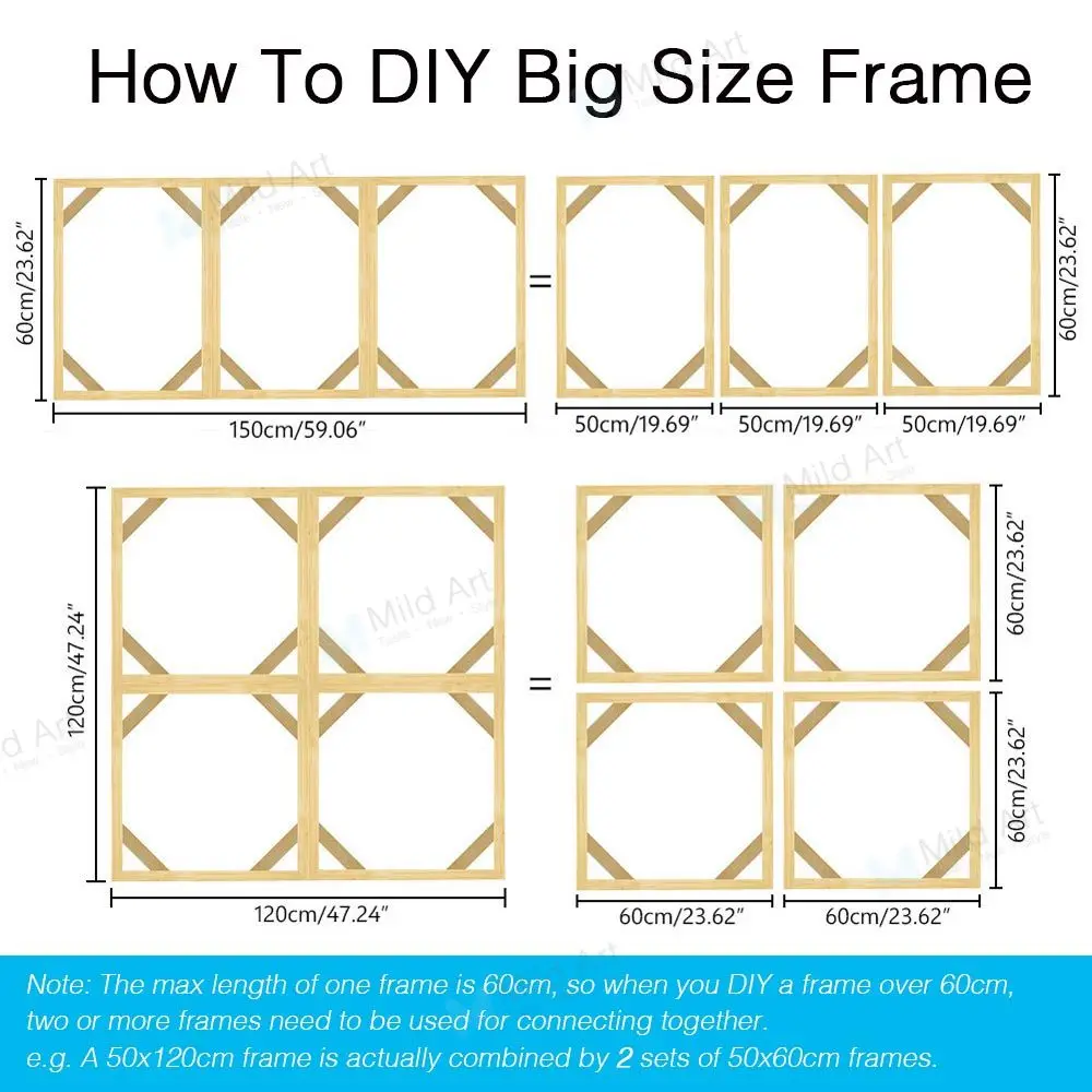 Минималистичный A4 DIY деревянный каркас растягивающийся холст картина большой