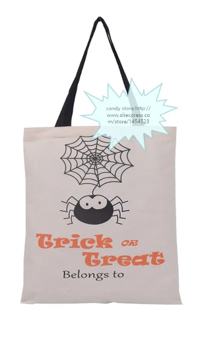 500pcs Fedex 2016 New Halloween Tote Bags with Black Handle 6 color Pumpkin Christmas Shopping Festival Gifts Bag for Women | Дом и сад