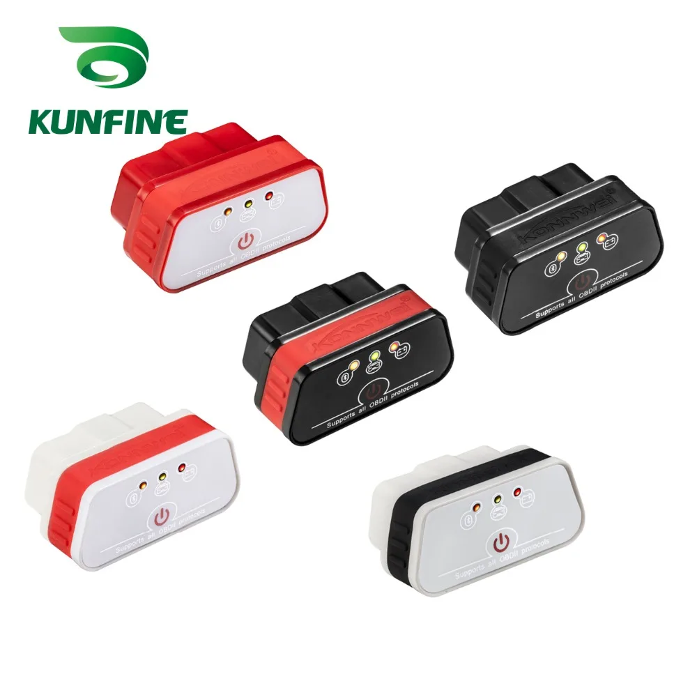 KUNFINE KW901 ELM327 Bluetooth 3 0 ODB2 II диагностический сканер кодов 5 видов цветов выбор для