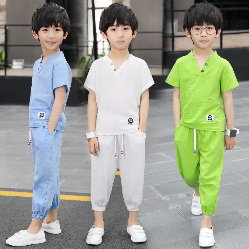 Комплект одежды для мальчиков-подростков 2018 летний Стильный хлопковый