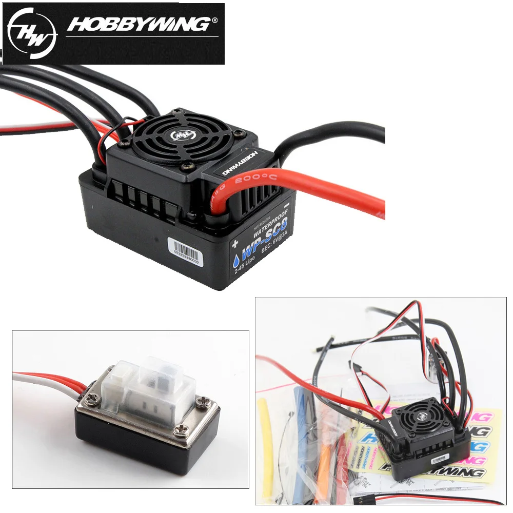1 шт. RC ESC Hobbywing EZRUN WP SC8 водонепроницаемый 120A бесщеточный для автомобиля|hobbywing