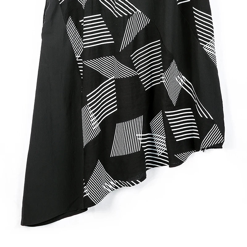 [LONGDENG] Лето 2018 Свободные О-образным вырезом Рубашка с короткими рукавами