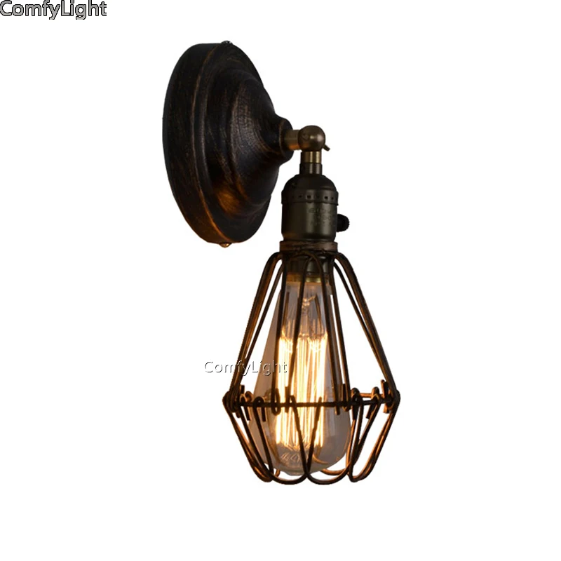 

Vintage Wall Lamp Warehouse Loft American Country Retro Industry Vintage Iron Small Wall Lamps Vintage Decorative LED Wall Light