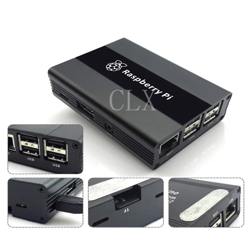 Алюминиевый корпус Raspberry Pi 3 металлическая защитная коробка для 3B/3B + | Компьютеры
