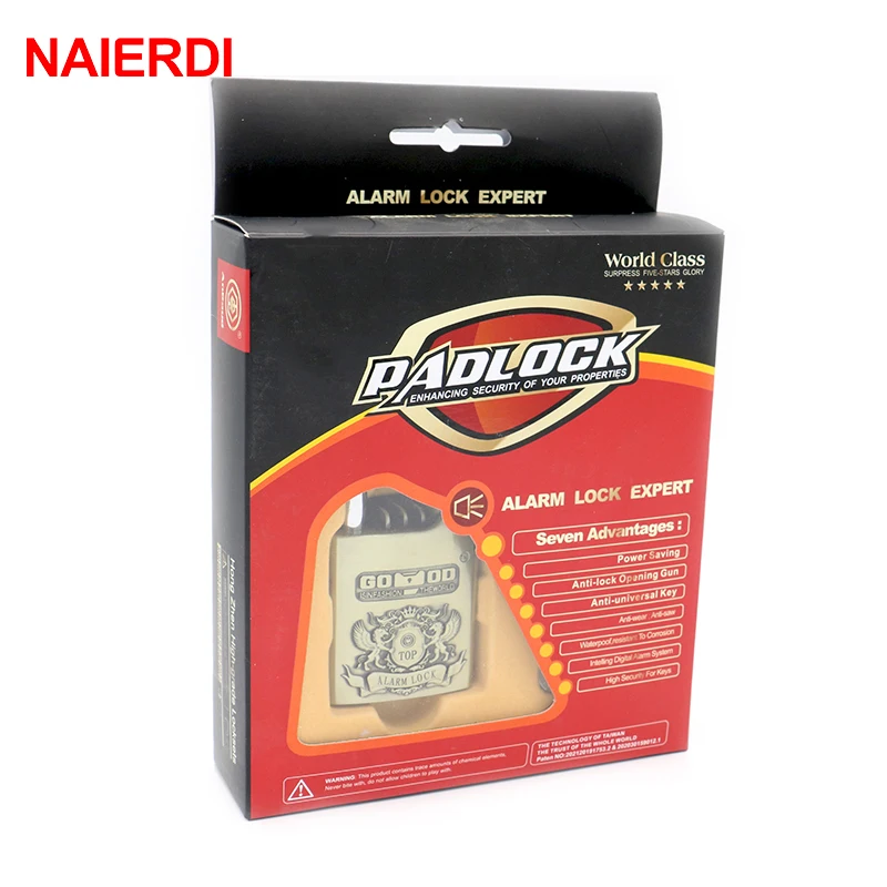 Водонепроницаемый замок Сирена NAIERDI AL50 110 дБ дисковые тормоза смарт замки для