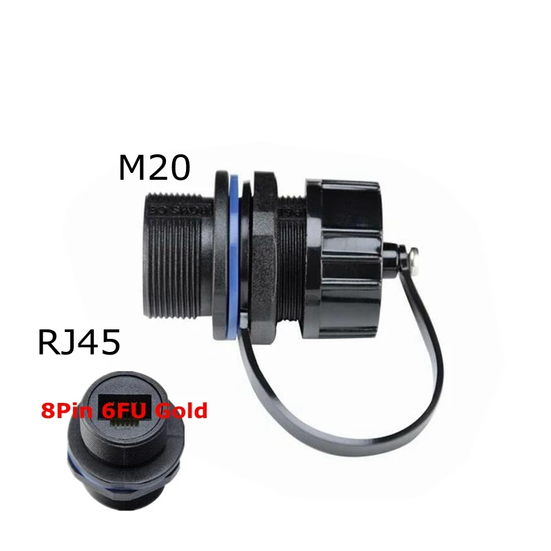 RJ45 8 контактный Женский Ethernet сеть LAN водонепроницаемый разъем для AP наружной IP