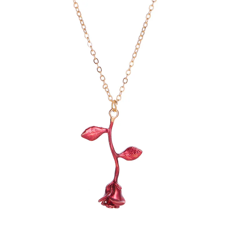 Fashion New Rose Wild Collar Clavicle Chain Temperament Personality Necklace Valentine's Day Ladies Small Gifts|Ожерелья с