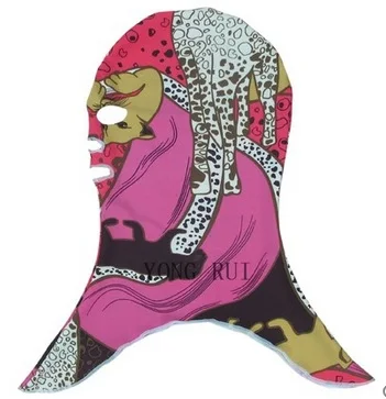 Темно-серый SBART Lycra swim ming cap s для женщин Цветочный плавающий колпачок защита для ушей фейкини летняя Балаклава анти-УФ плавающий мин Солнцезащитная маска для лица - Цвет: Темно-серый