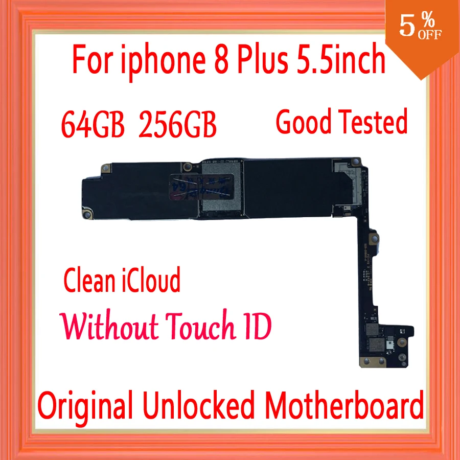 Заводская Разблокировка для iphone 8 P материнская плата Plus без Touch ID оригинальная с