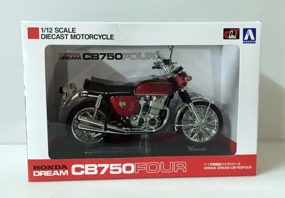 Aoshima Honda Dream CB750Four(KO) 1:12 Масштаб литой мотоцикл Красный Япония