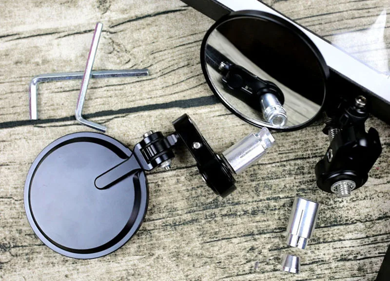 1 Pair Mirror Motorcycle Aluminum Bar End Side Rearview Mirror Universal Motorbike Bike Handlebar Rear View Mirrors