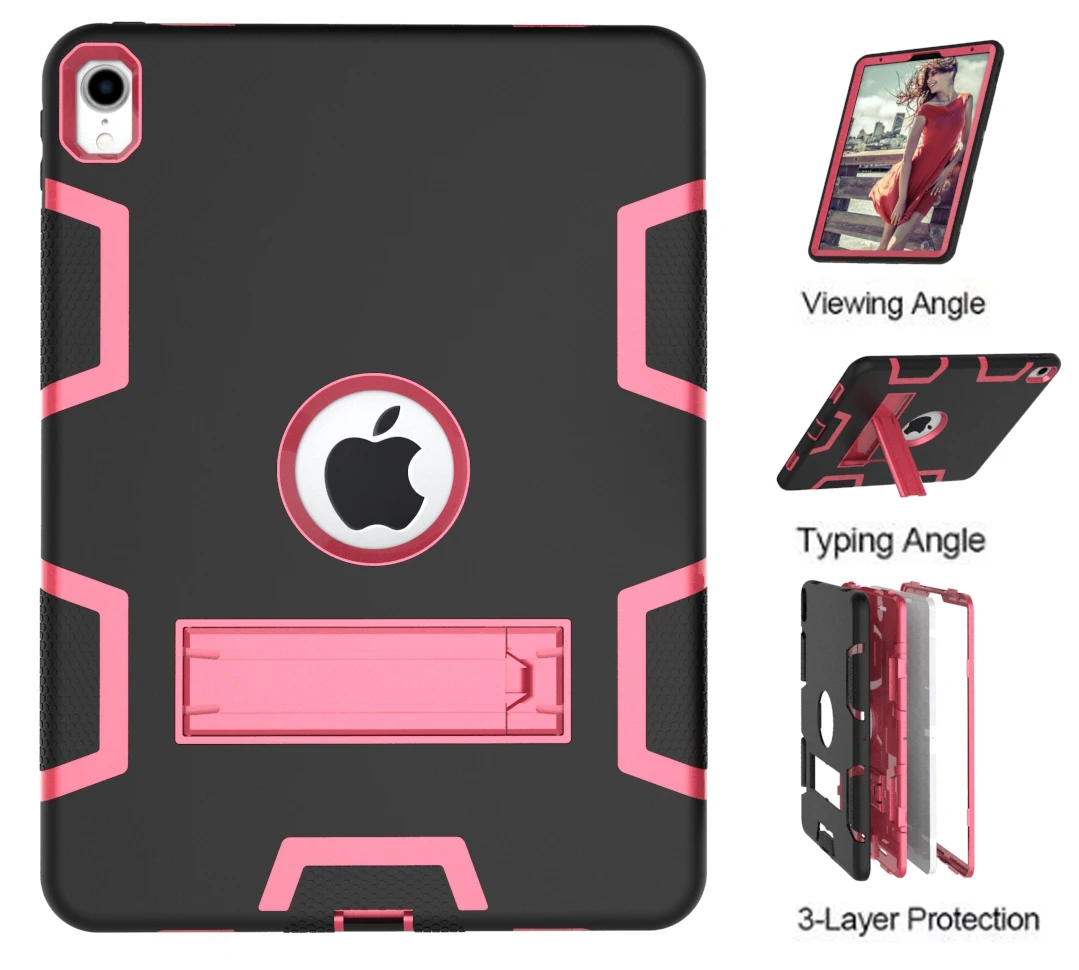 Shockproof Case for iPad Pro 11&quot 2018 High Impact Resistant Cover Hybrid 3 Layers Heavy Duty Armor Defender Full Body Protector |