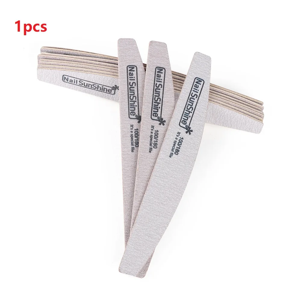 1 (1pcs) 1pc Wooden 180/240 Sanding Buffer Block Pedicure Professional Manicure Buffing Polish Beauty Tools Nail Files Grey Boat Buffer - Цвет: 1 (1pcs)
