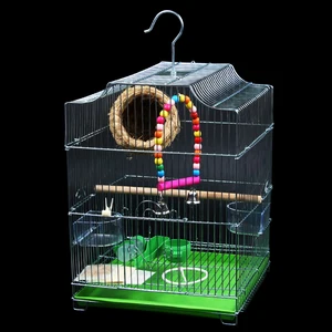 Budgerigar клетка из кованого железа, 1 шт., клетка из нержавеющей стали для большой клетки для птиц, попугаев