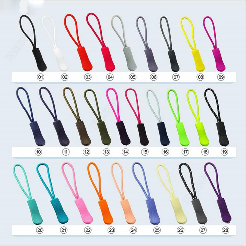 

Rope Clothes Pull Zipper End Fit Puller Tab Zip Cord Clip Tag slider Travel Bag Replacement Tent Backpack Buckle Suitcase Fixer