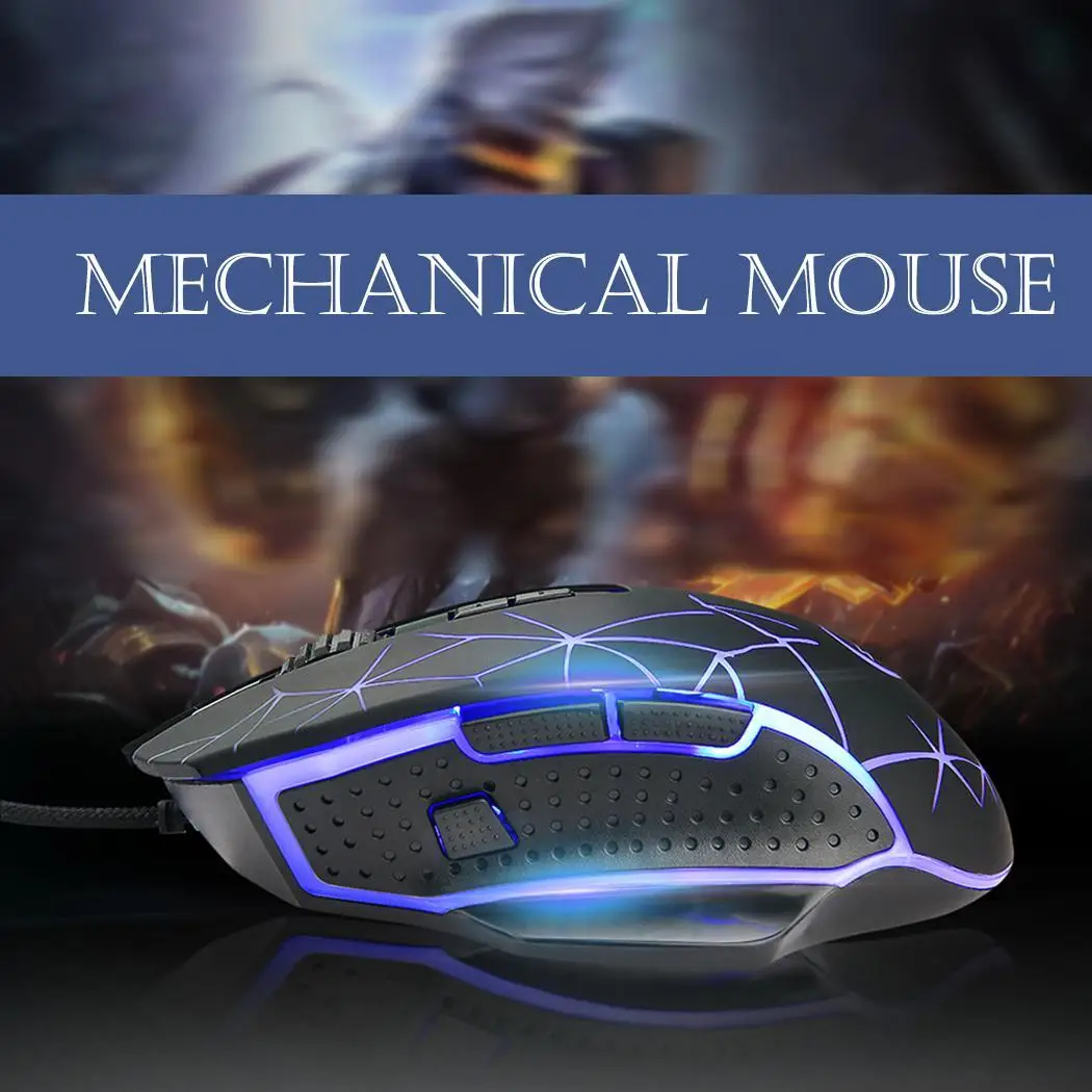 Профессиональная игровая проводная мышь эргономичная оптическая для ноутбука