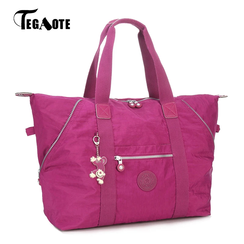 TEGAOTE сумка женская сумка через плечо Bolsa Feminina топ-пляжная сумка с ручкой Женская Ручная Дамская нейлоновая сумка-тоут основной синий