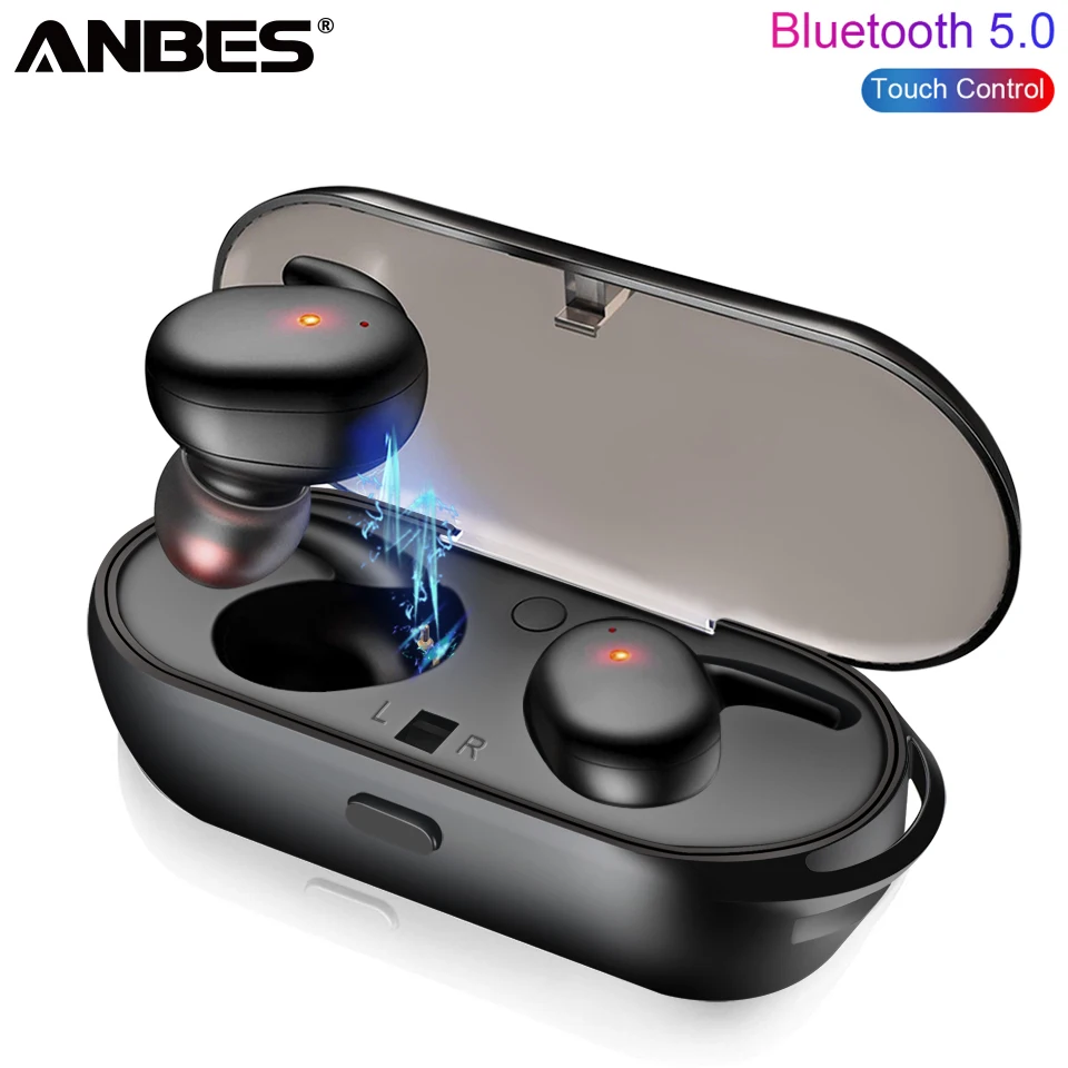 ANBES T2 TWS Bluetooth 5 0 стерео беспроводные наушники с двойным микрофоном громкой связи