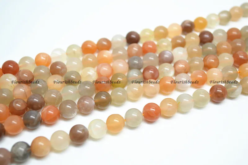 Круглые Бусины Из полудрагоценного камня смешанных цветов 4 мм ~ 14 незакрепленные