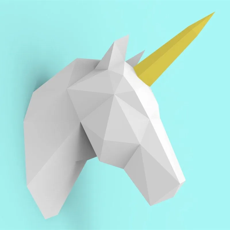 

3D Paper Model Unicorn Papercraft Home Decor Wall Decoration Puzzles Educational DIY Kids Toys Birthday Gift 882