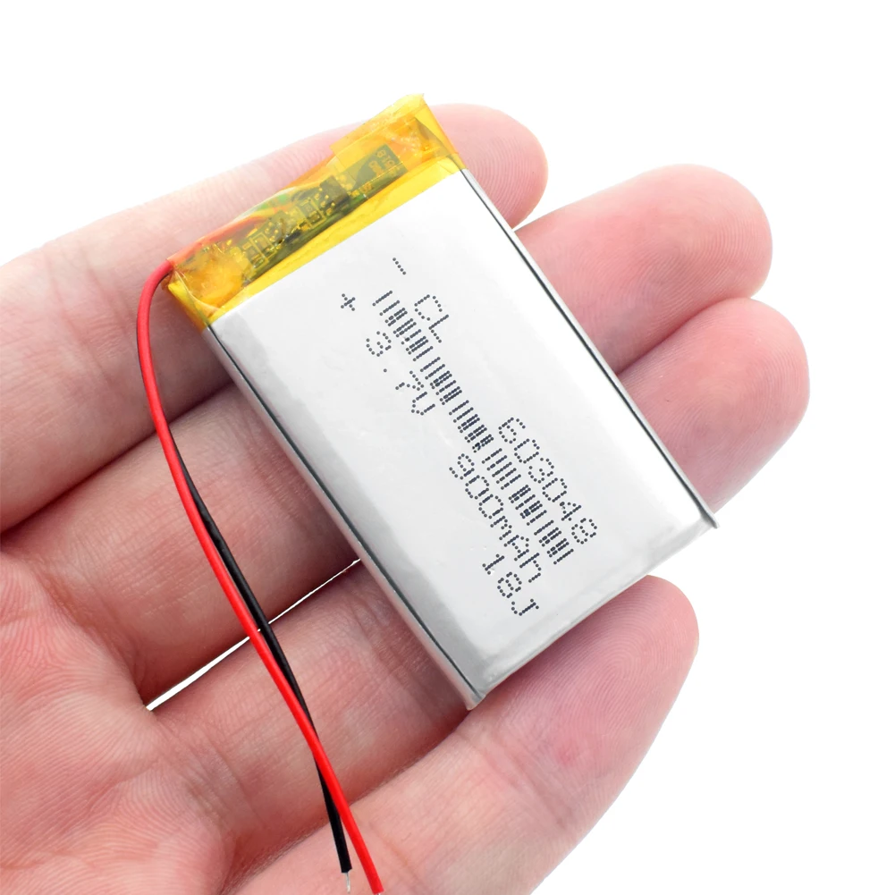 2 Pcs Перезаряжаемые 900mAh литий-полимерный Батарея 603048 литий-полимерный Li-Po литий-ионный Батарея Lipo ячейки для mp3 mp4 динамика Часы светодиодный светильник - Цвет: 2 Pcs