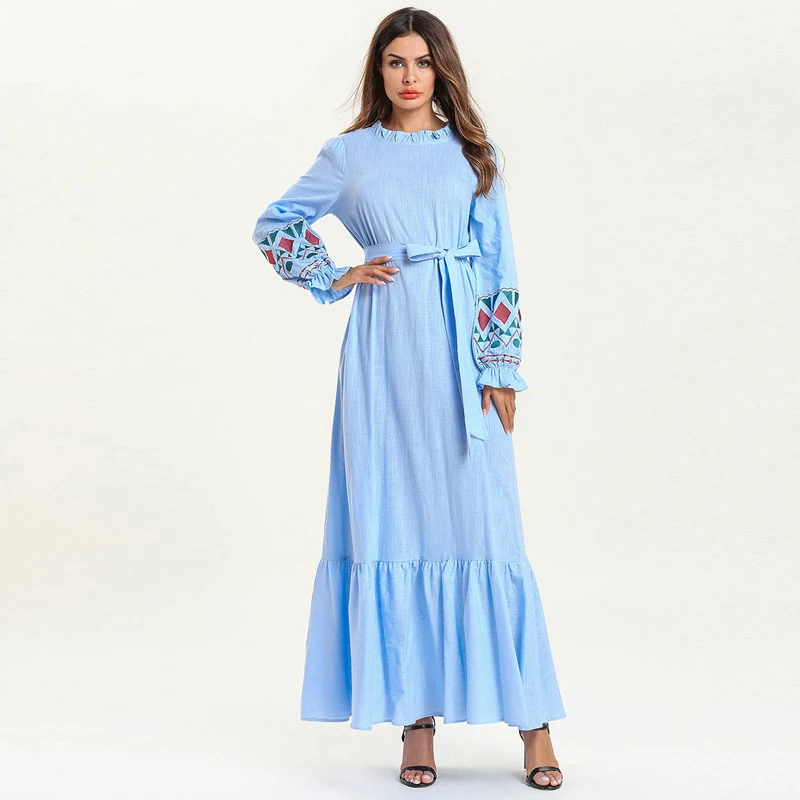 Большой Размер Кафтан абайя Дубай Турция исламский хиджаб мусульманское платье