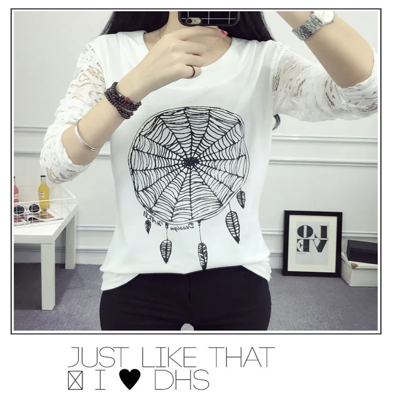 2017 новое поступление футболки весна лето женские повседневные хлопковые длинные