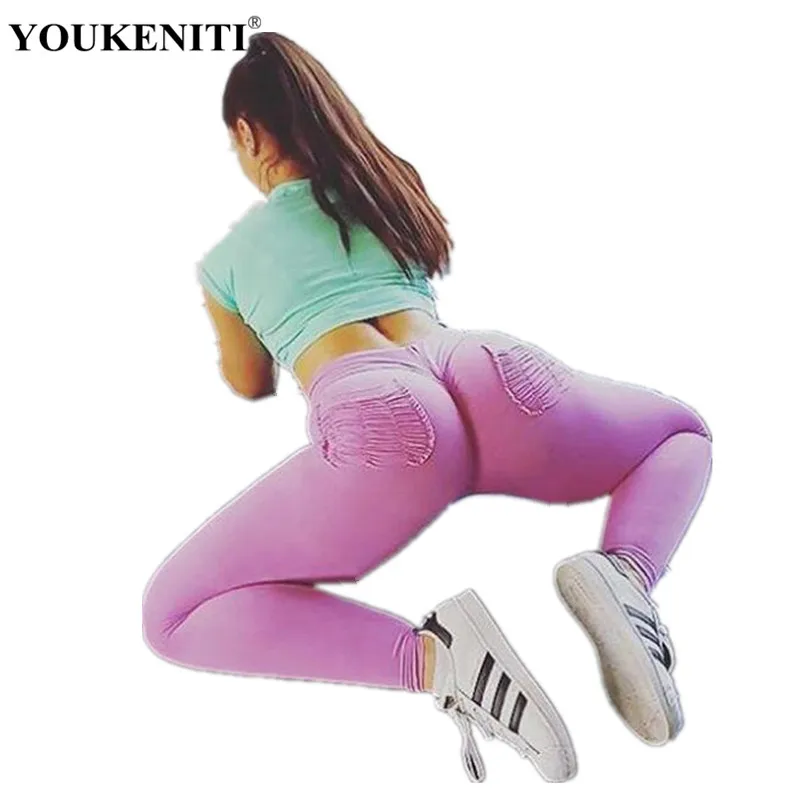 Youkeniti 2018 Новинка весны Сексуальная Push Up бедрах впритык Брюки для девочек задние