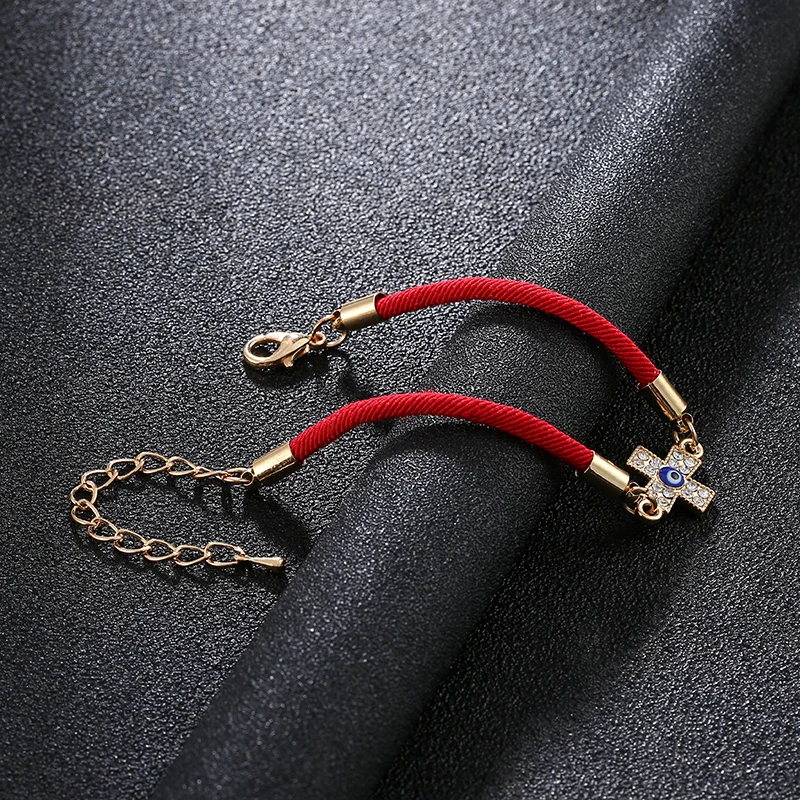 Новый красный веревочный браслет на удачу плетеный для глаз богемный фатима рука