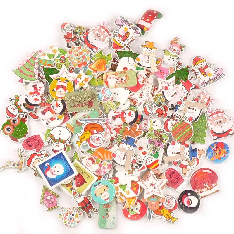 Набор деревянных пуговиц для скрапбукинга 25 шт | Дом и сад