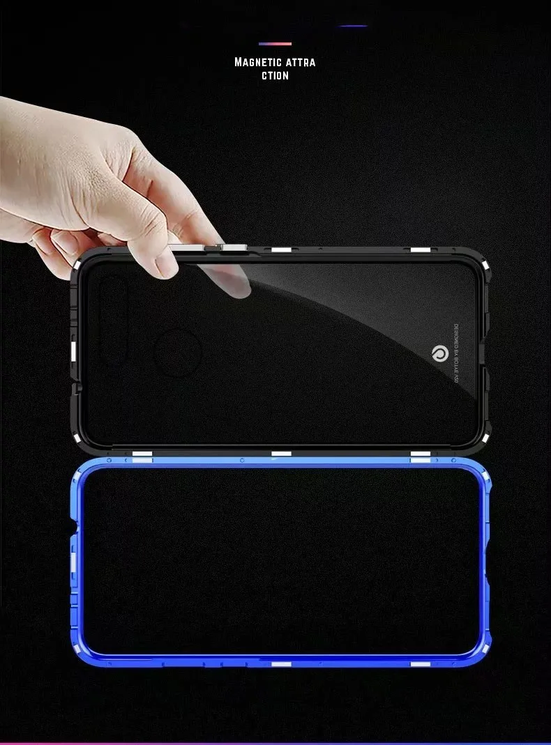 Honor View 20 чехол противоударный магнитный металлический бампер чехол для телефона для huawei Honor View 20 прозрачный стеклянный чехол для Honor V20 8X Capa