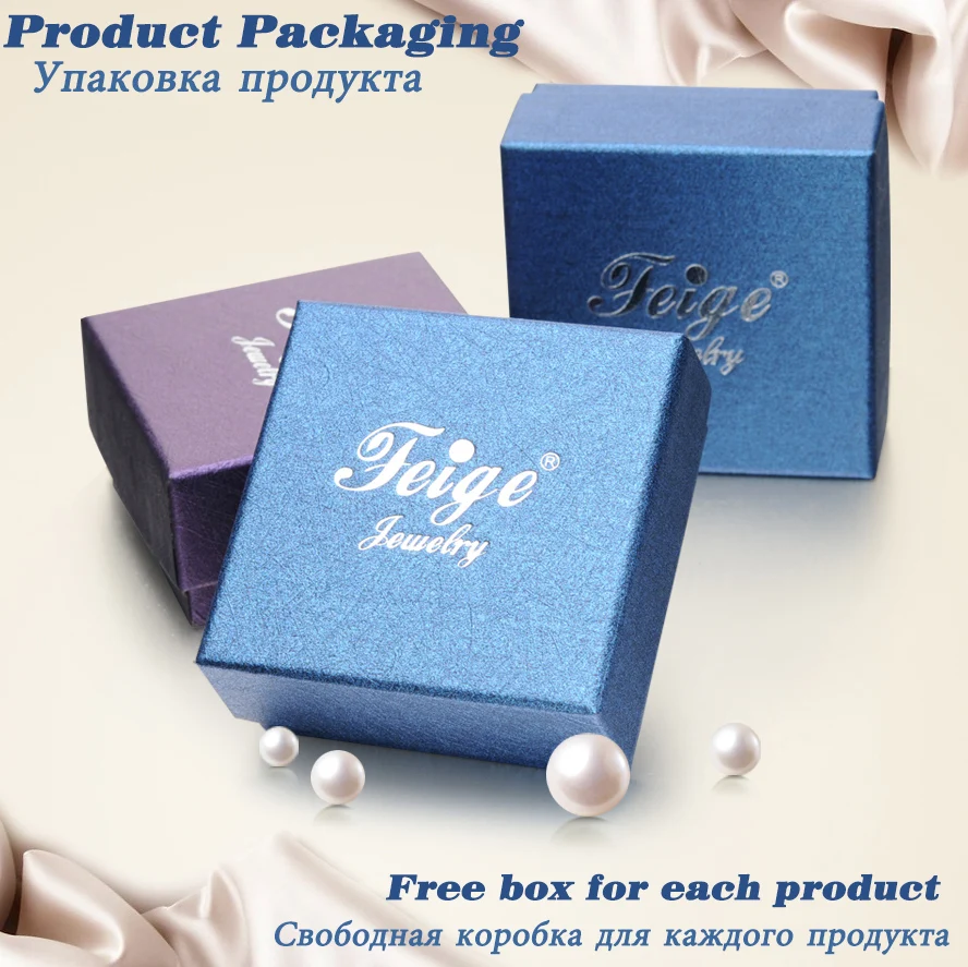 FEIGE New Design 7-8mm White Natural Freshwater Pearls 925 Sterling Silver Stud Earrings For Women's Brincos Fine Jewelry | Украшения и