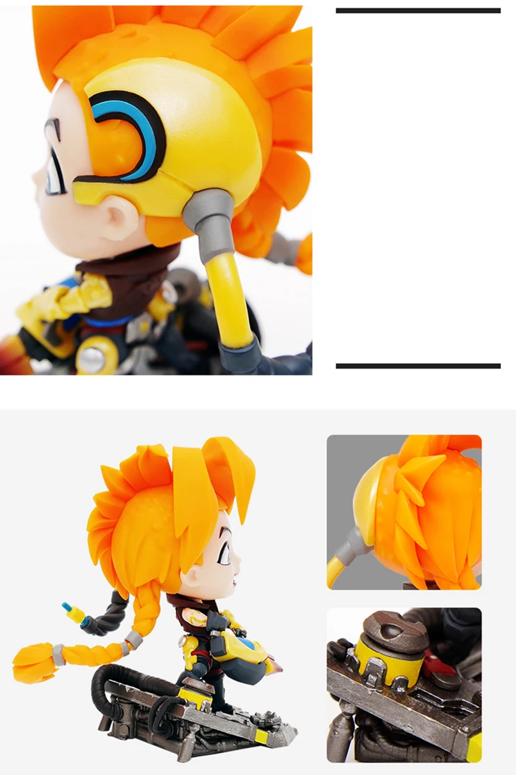 Фигурка аниме Jinx Q version оригинальная экшн-фигурка 70 мм Коллекционная модель