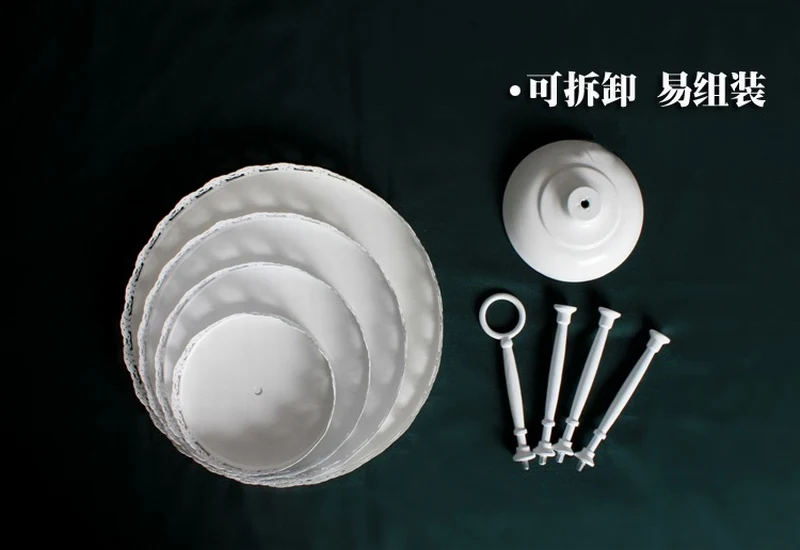 

1 set dessert frame Cake Stand Zinc Alloy Wedding Cake Plate Stand Fruits bar decoration cake tools