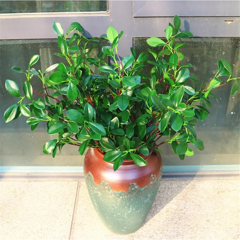 55pcs Artificial Milan Tree Braches Silk Green Murraya Stems Leaf Plant for Decorative Greenery | Дом и сад
