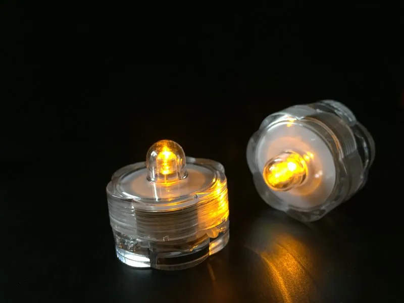 20pcs Battery operated Led tea light Submersible Waterproof candle lamp Wedding Party Flameless home vase floralytes decor-AMBER | Дом и сад