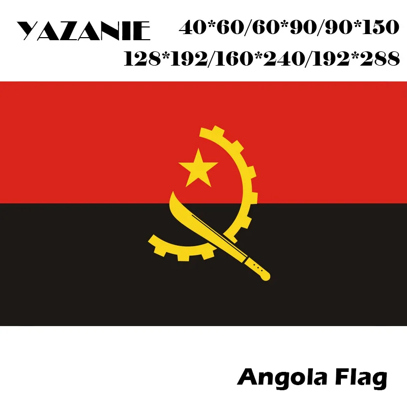 YAZANIE 60*90 см/90*150 см/120*180 см/160*240 см ангольский флаг большой дизайн футбольный