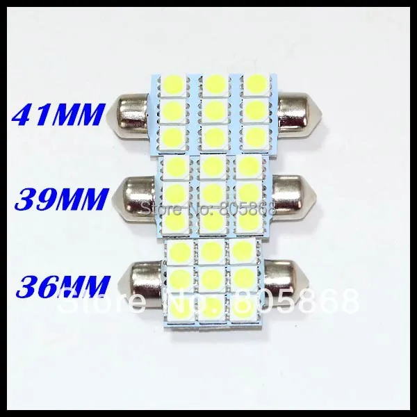 

car LED for dome light Festoon led 5050 9SMD 36MM 39mm 41mm reading light clearance lamps\ door Bulb free shipping