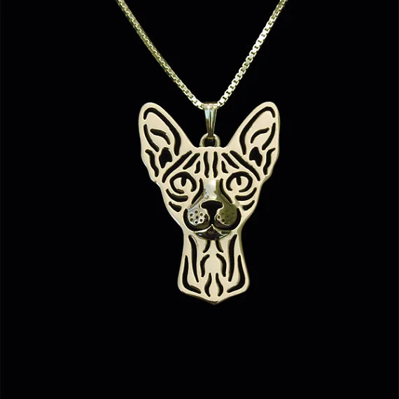 Ювелирные изделия с котом Sphynx золотой и серебряный кулон ожерелье ювелирные
