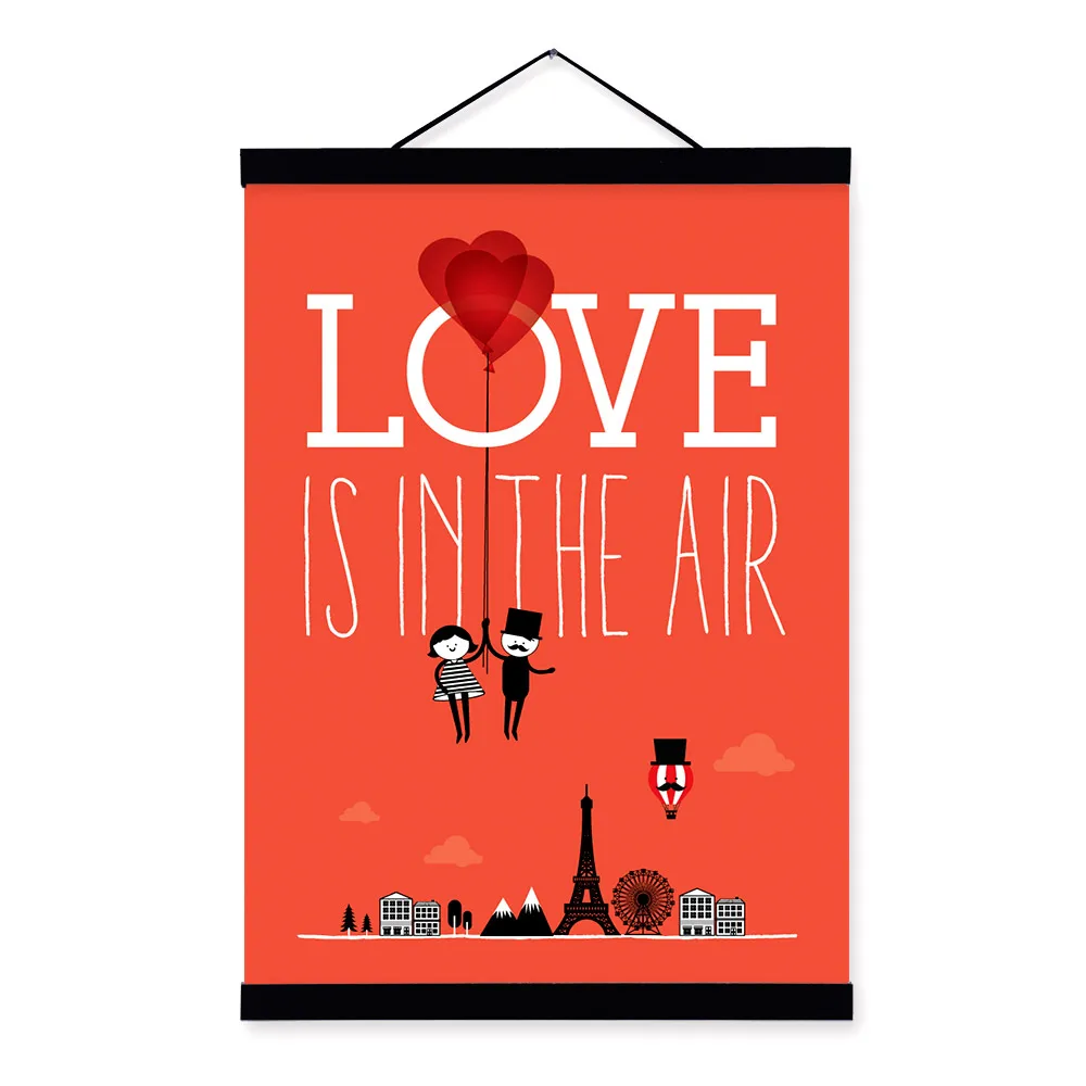 Романтическая парная парочка из Парижа Триптих свадебное украшение А4