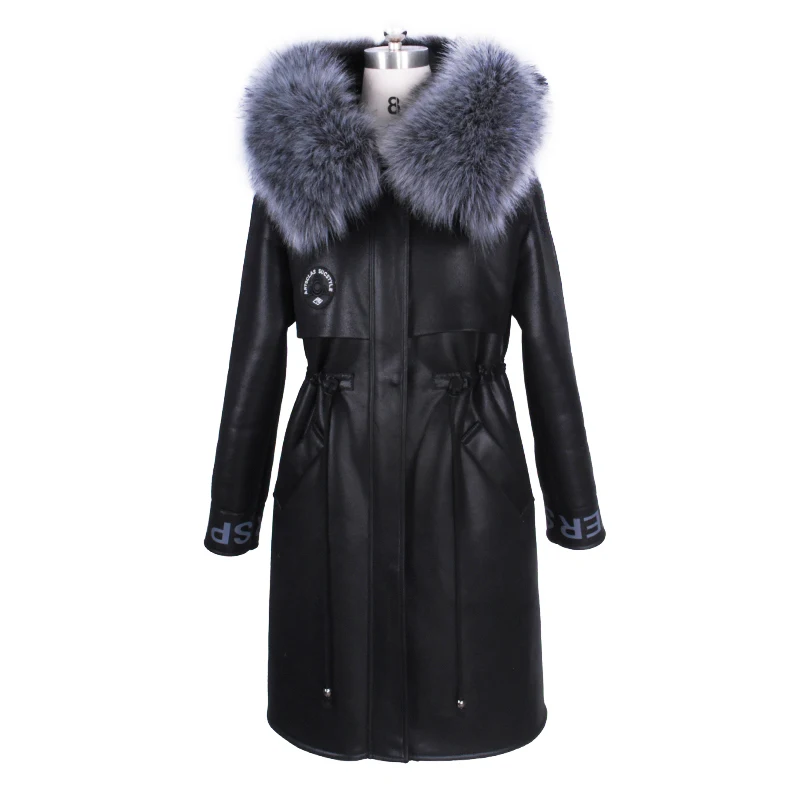 Завод прямые поставки Для женщин Мех животных пальто из искусственного зима