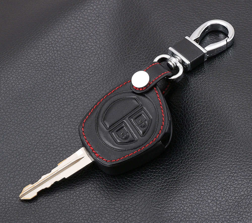 2 кнопки автомобильный кожаный чехол для ключа с дистанционным управлением Suzuki SX4
