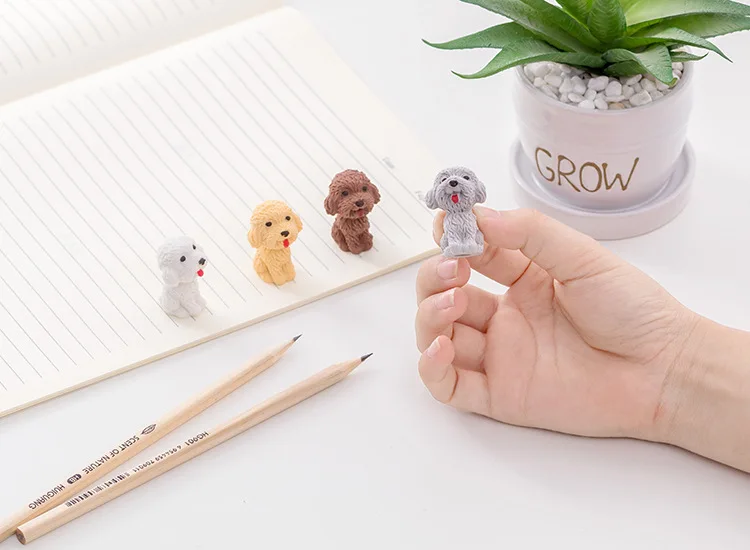 Kawaii/ластик с милой собачкой из мультфильма; резиновый карандаш; Новинка для детей; школьные принадлежности; офисные канцелярские принадлежности для студентов