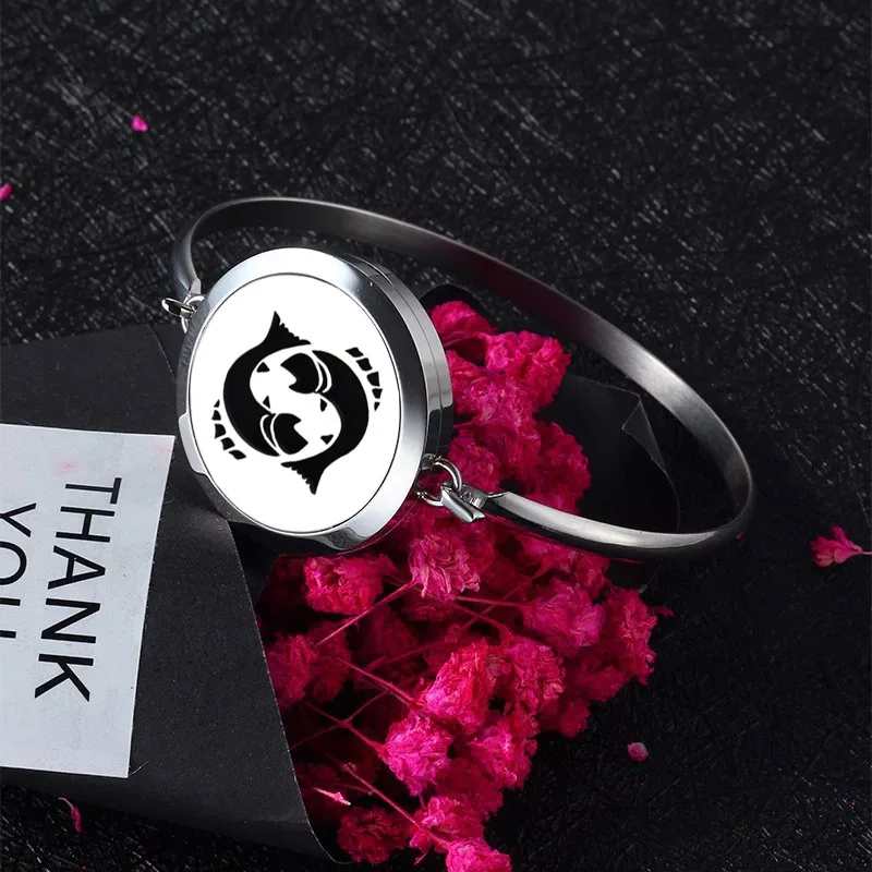 Новинка оптом 25 мм лося модный ароматерапия диффузор браслет из нержавеющей