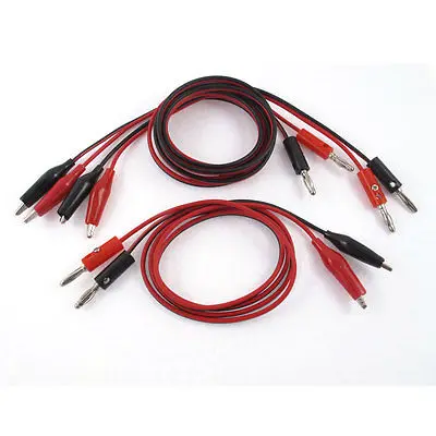 3 ШТ. Аллигатор Зонд Тестовых проводов Зажим Для Бананового Штекера Кабель Шнур 1