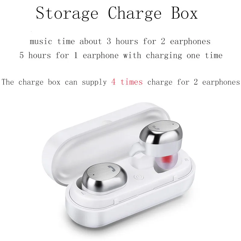 Мини TWS Bluetooth наушники настоящие беспроводные стерео металлические для телефона