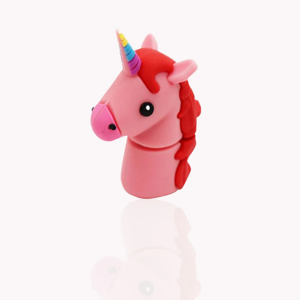 Флеш накопитель с рисунком единорога белого цвета мини Usb флеш реальная емкость