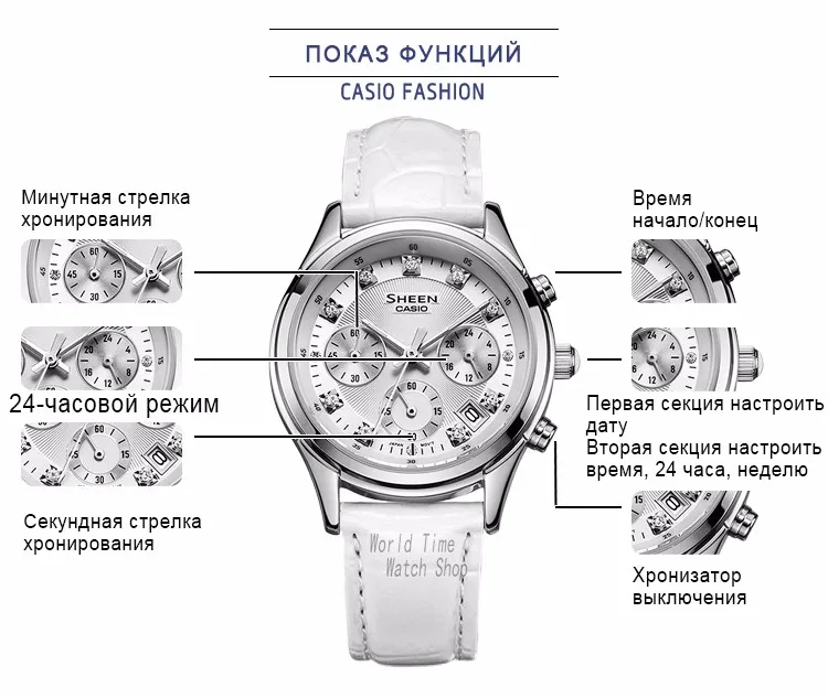 Casio watch Часы женские часы лучший бренд роскошный кожаный ремешок 50 м водонепроницаемые часы подарки женскиечасы алмазные Кварцевые наручные часы Relogio Feminino SHE-5023L